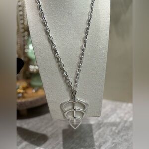 Vintage Sarah Coventry Silver Tone Necklace Pendant Chain Jewelry Signed